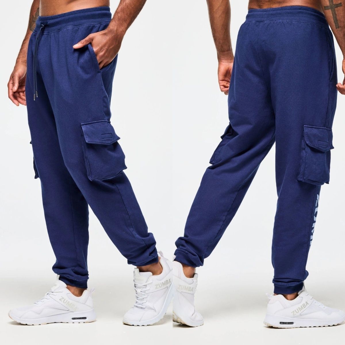 尊巴运动长裤2025新款工装裤藏青色弹力毛圈面料ZUMBA现货男女款