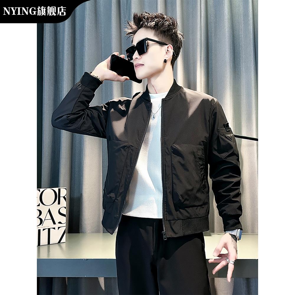 NYING棒球制服夹2025年春秋男士新款独特潮流的高端帅气秋季夹克