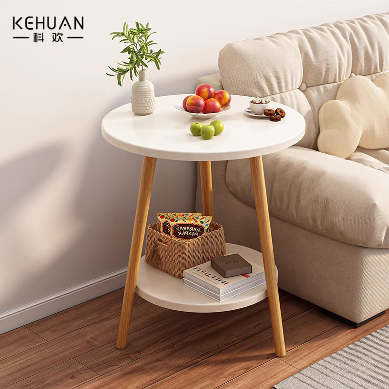 茶几小桌子休息区接待小型圆桌客厅家用边几出租屋茶桌卧室床边桌