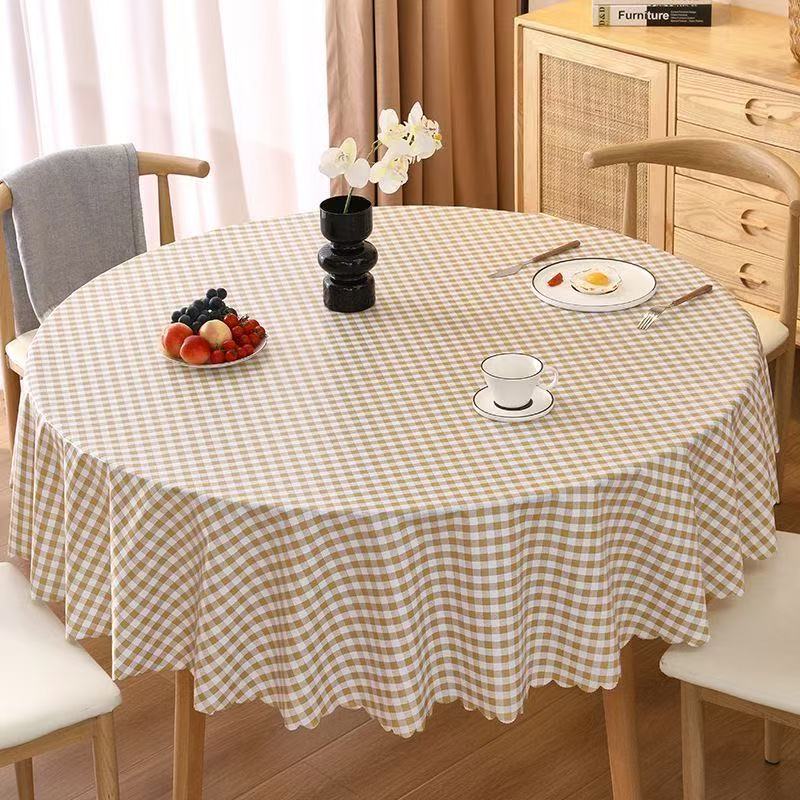酒店桌布ins风防水防烫防油污小清新可爱风圆桌家用桌布