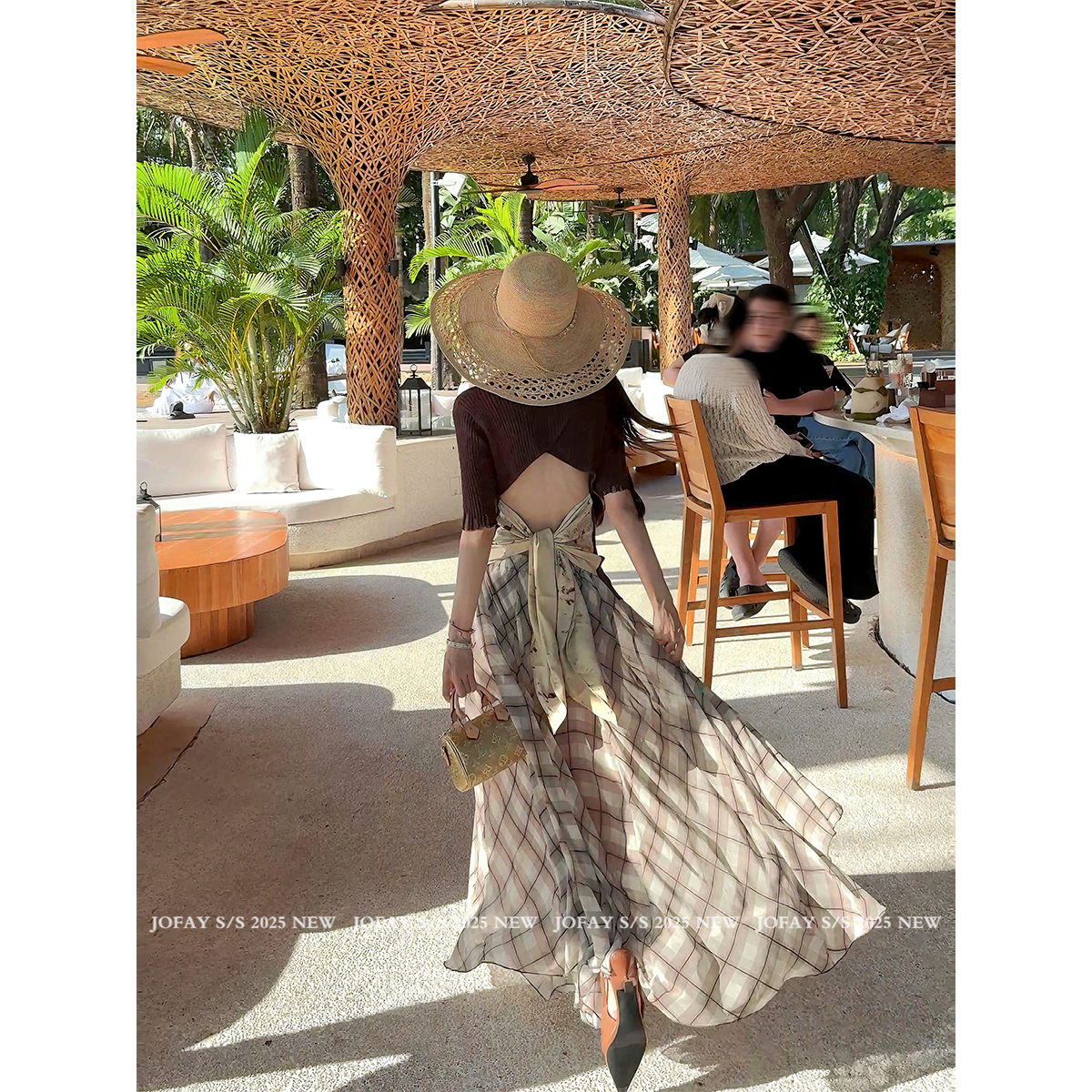 【 CHASING LIGHT】“艺术系格纹裙”法式度假风半身裙 Q1985