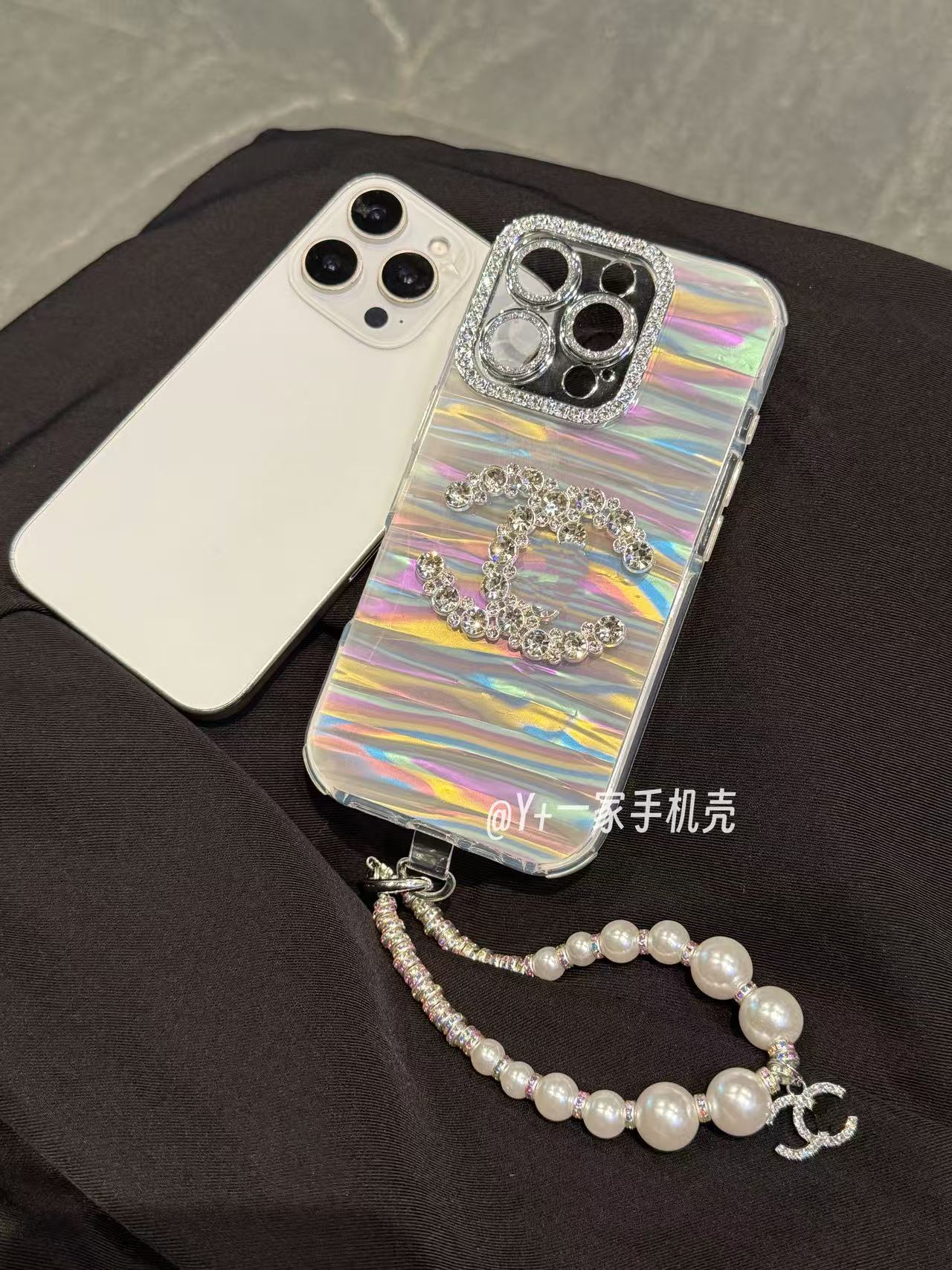 贝壳纹自带镜头膜适用于苹果16promax手机壳iPhone15/14/13全包12