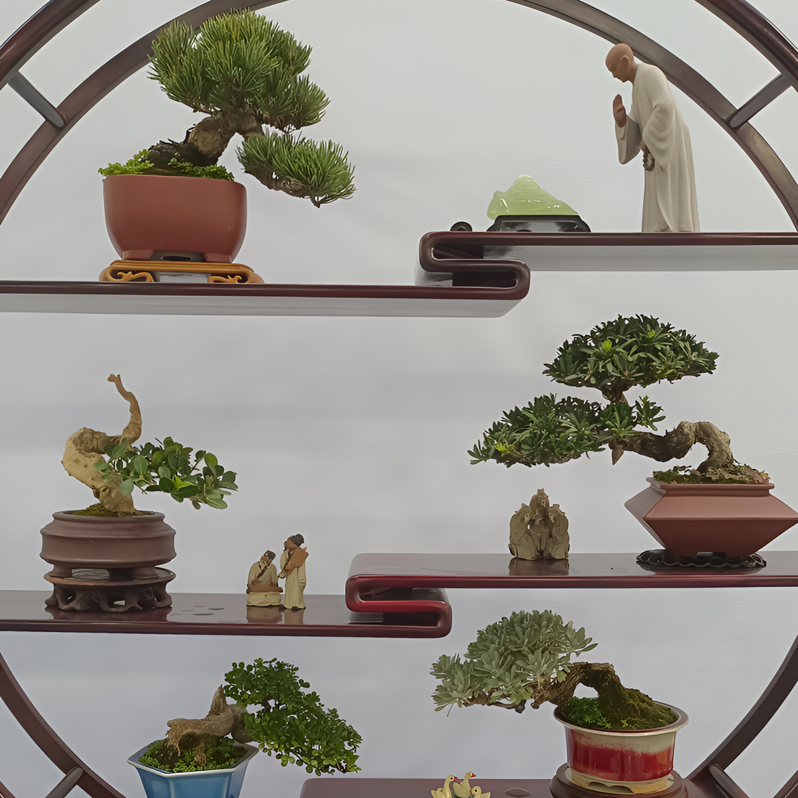 盆景，盆栽，老桩真树地柏松树罗汉松植物室内花卉绿植好养