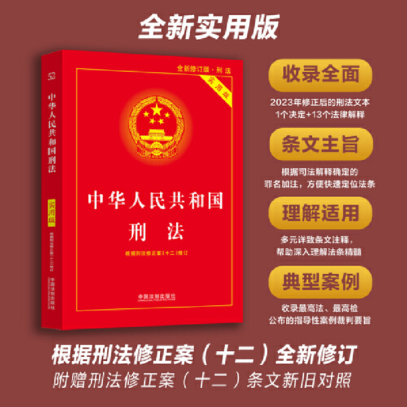 中华人民共和国刑法（实用版）第十版刑法修正案十二正版书籍全国