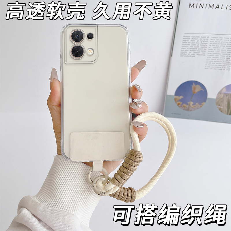 适用opporeno8手机壳PGBM10直边透明reno8软胶Ren08情侣reon8男女