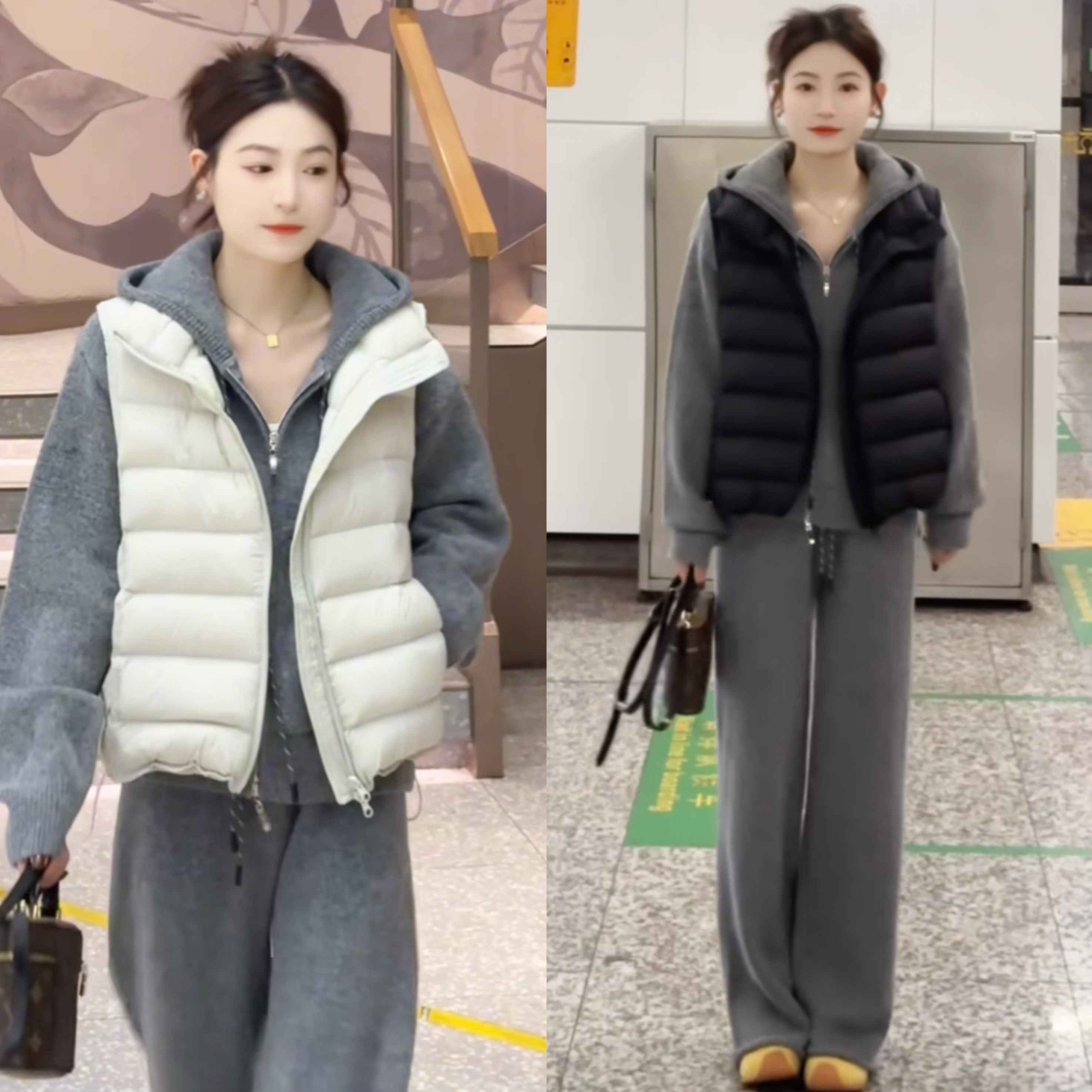 正版高级感白鸭绒时尚马甲短外套女2025秋冬新款时尚洋气背心上衣