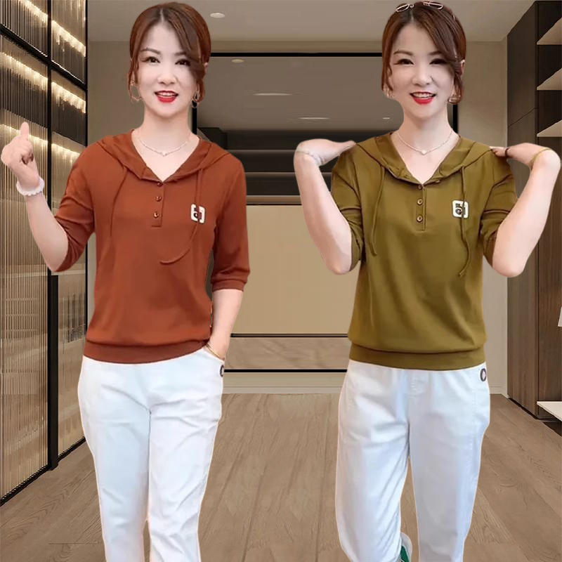 韩系时尚洋气减龄卫衣女2025春秋新款纯色连帽小个子百搭长袖上衣