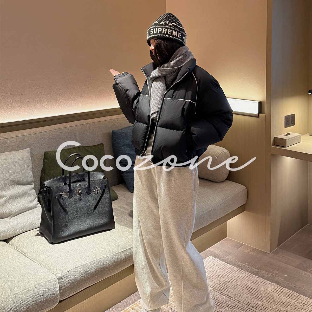 COCO ZONE 刘 一一 “口碑鹅”95白鹅绒立领拉链鹅绒服CD2A3160