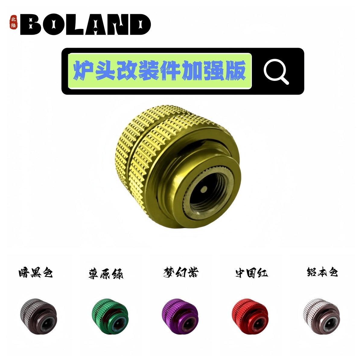 BOLAND北陆P-1户外桌面改装炉头铝合金露营桌炉头开孔配件