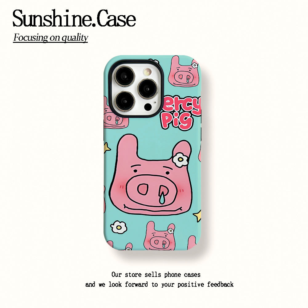 菲林二合一适用苹果华为vivo小米oppo手机壳鼻涕猪猪15PRO/14