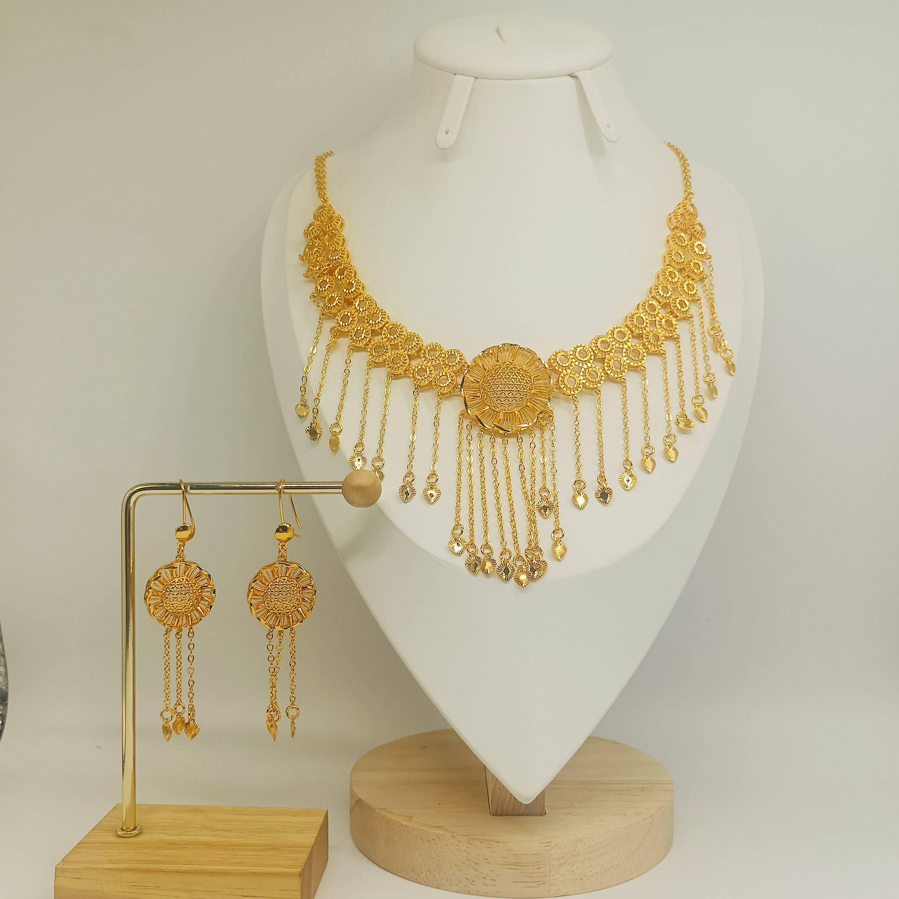 铜项链 TJ380 铜首饰 项链耳环两件套