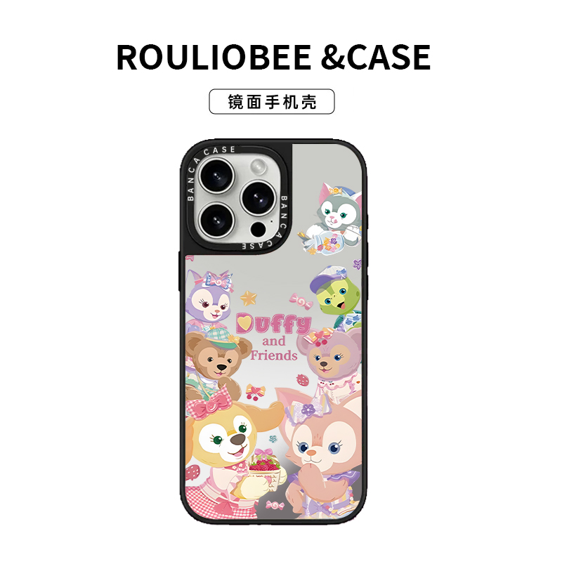 BANCA可爱达菲熊家族适用苹果16手机壳13保护壳iPhone15/14镜面12