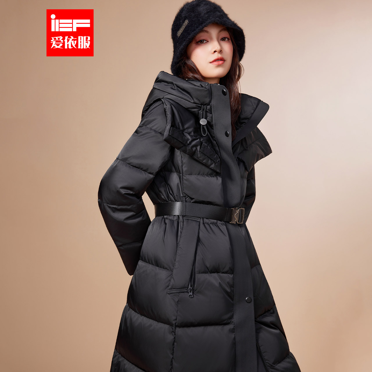 IEF/爱依服2025新款冬季羽绒长外套