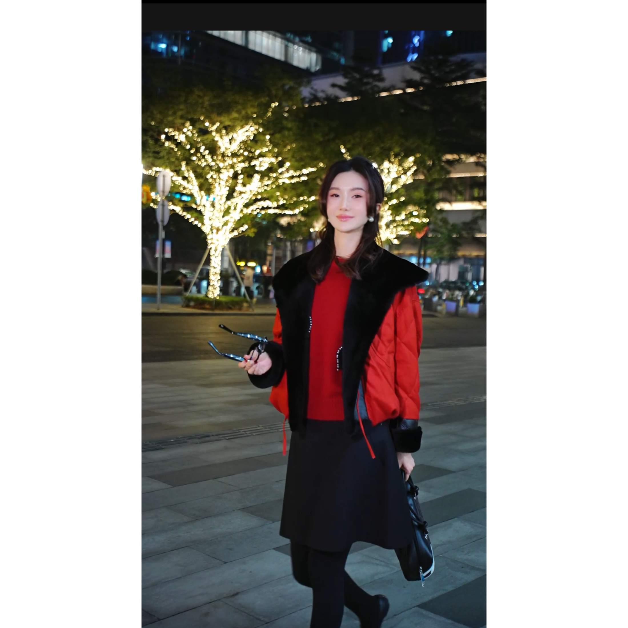 yiyiya.Guo艺艺吖【烟火年年】新款翻领皮毛一体鹅绒外套110263SS52