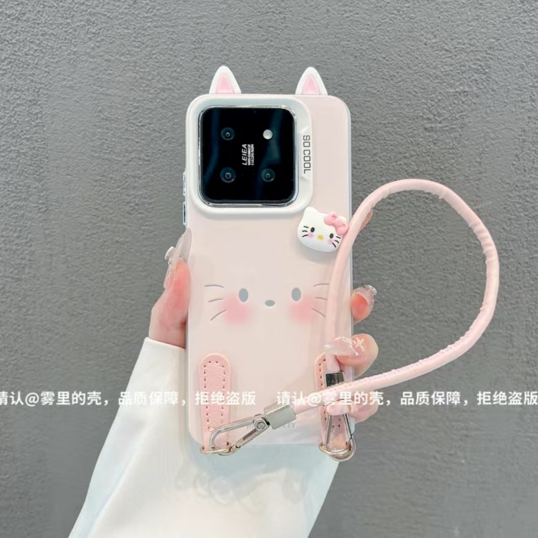 磨砂彩银适用于苹果/华为/小米/oppo/vivo立体猫咪表情防护手机壳