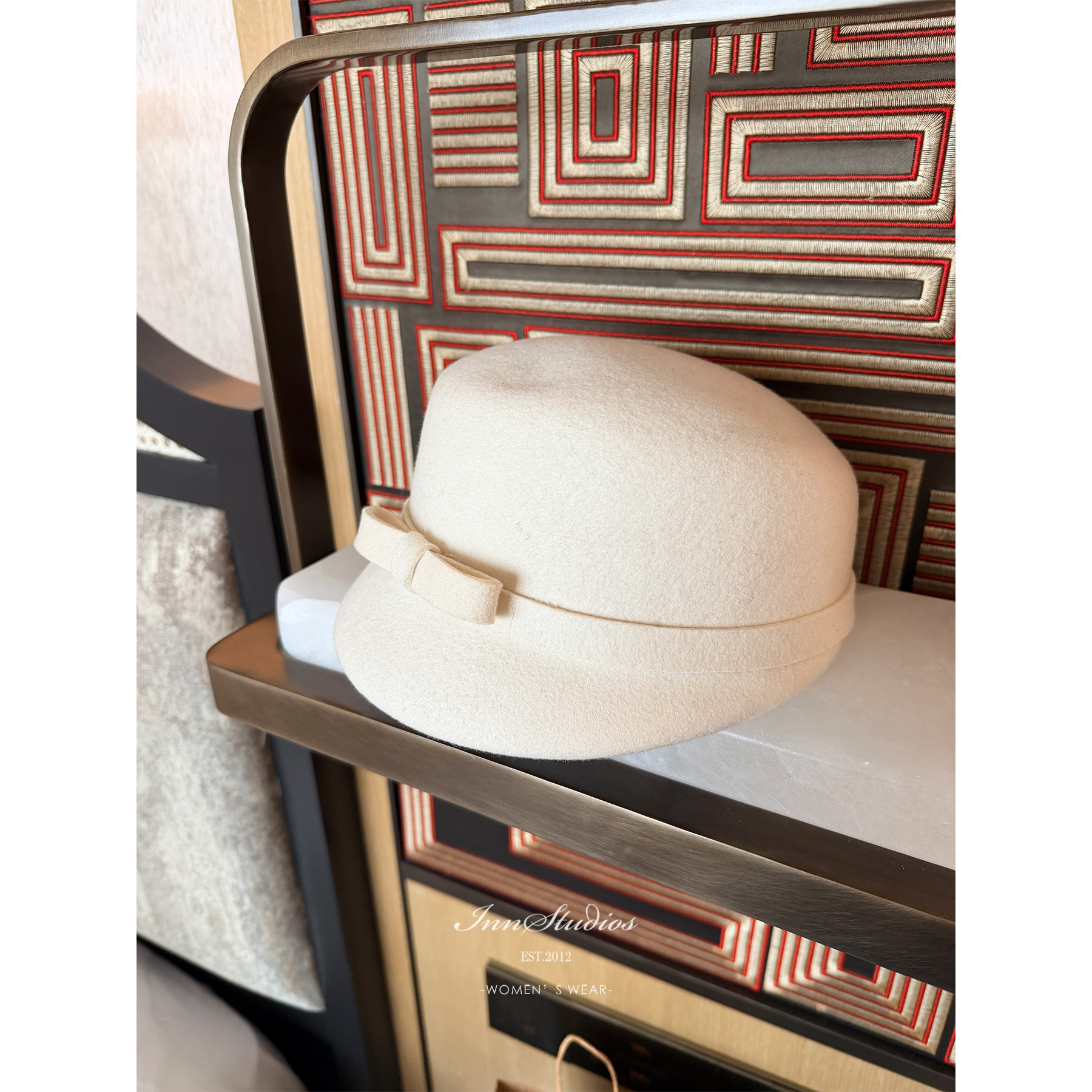 Innstudios 千金白色羊毛帽子