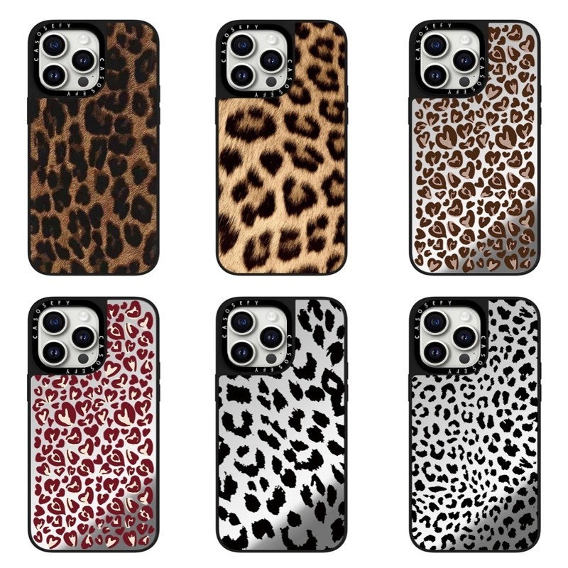 CASE联名豹纹系列镜面苹果手机壳适用iphone17ProMax/16/15/14/13