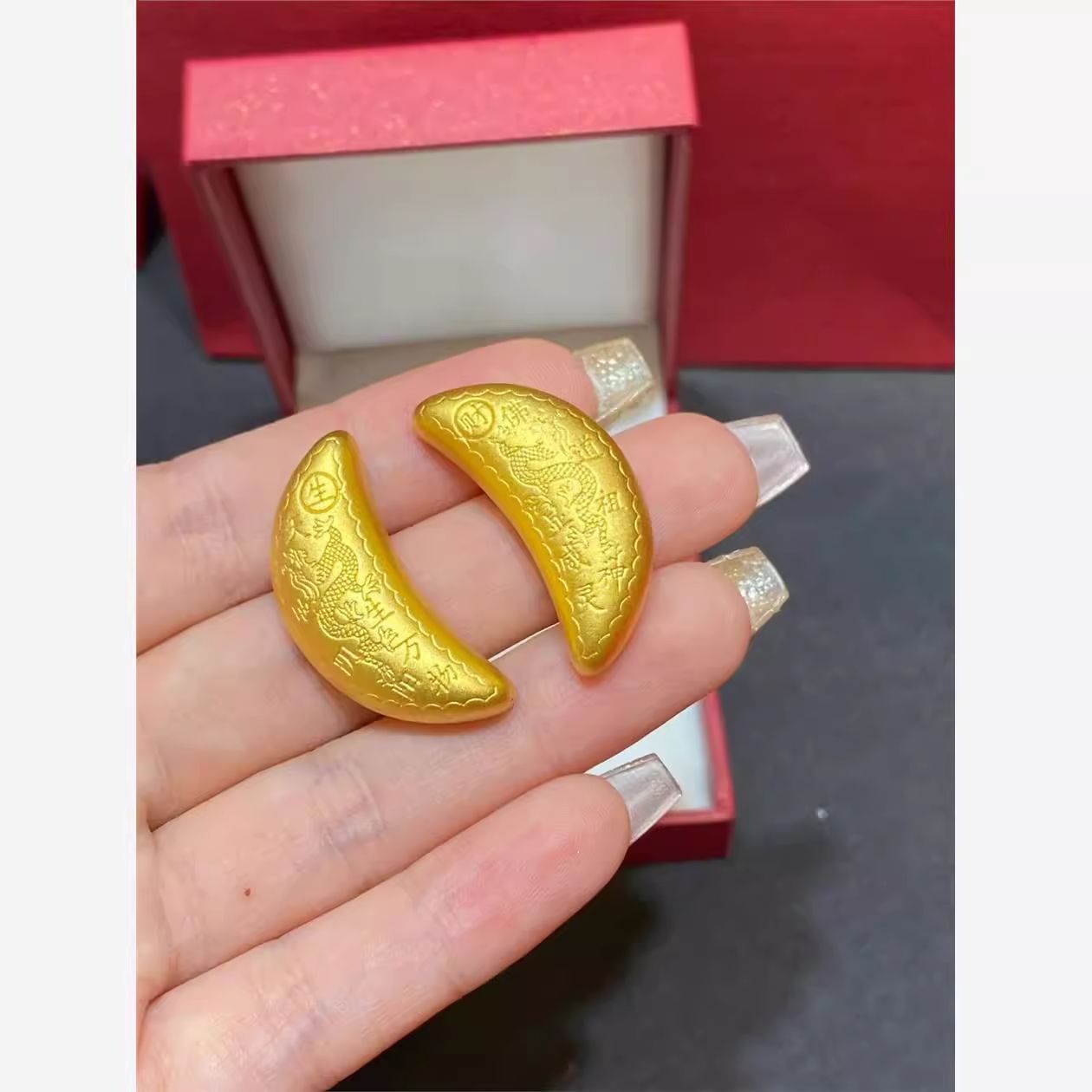 金色投掷小圣杯潮汕姥爷保号闽南信杯随身卦筊杯信杯阴阳迷你圣卦