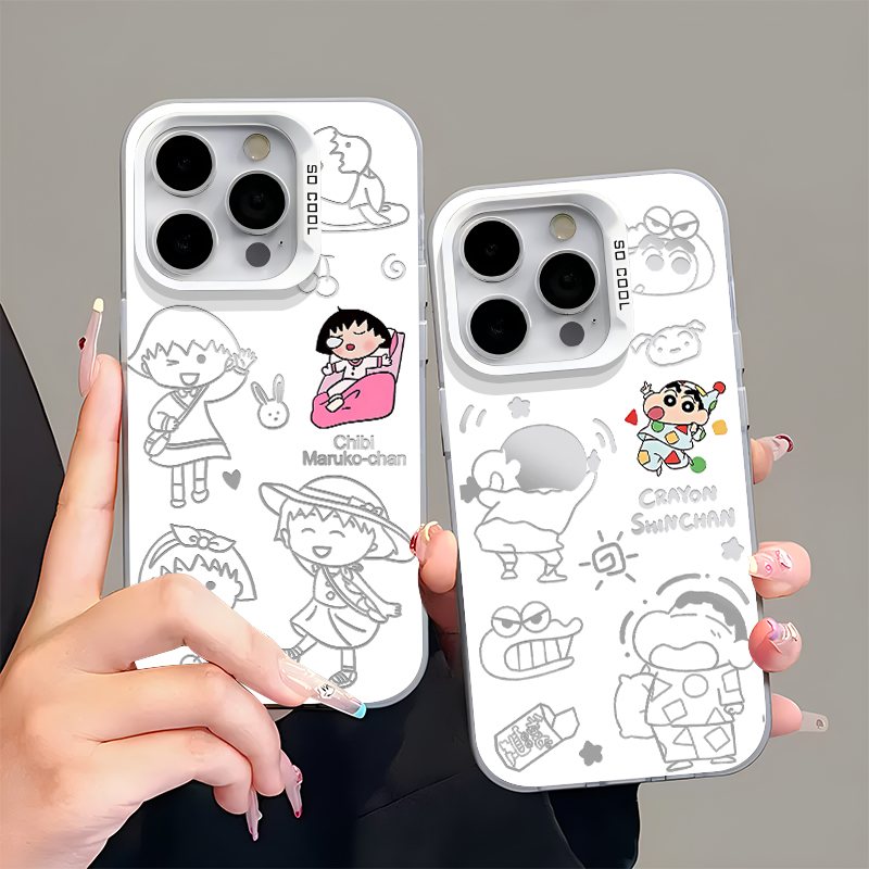 BANCA睡衣小丸子小新适用苹果16/15/14手机壳华为P70oppo小米vivo