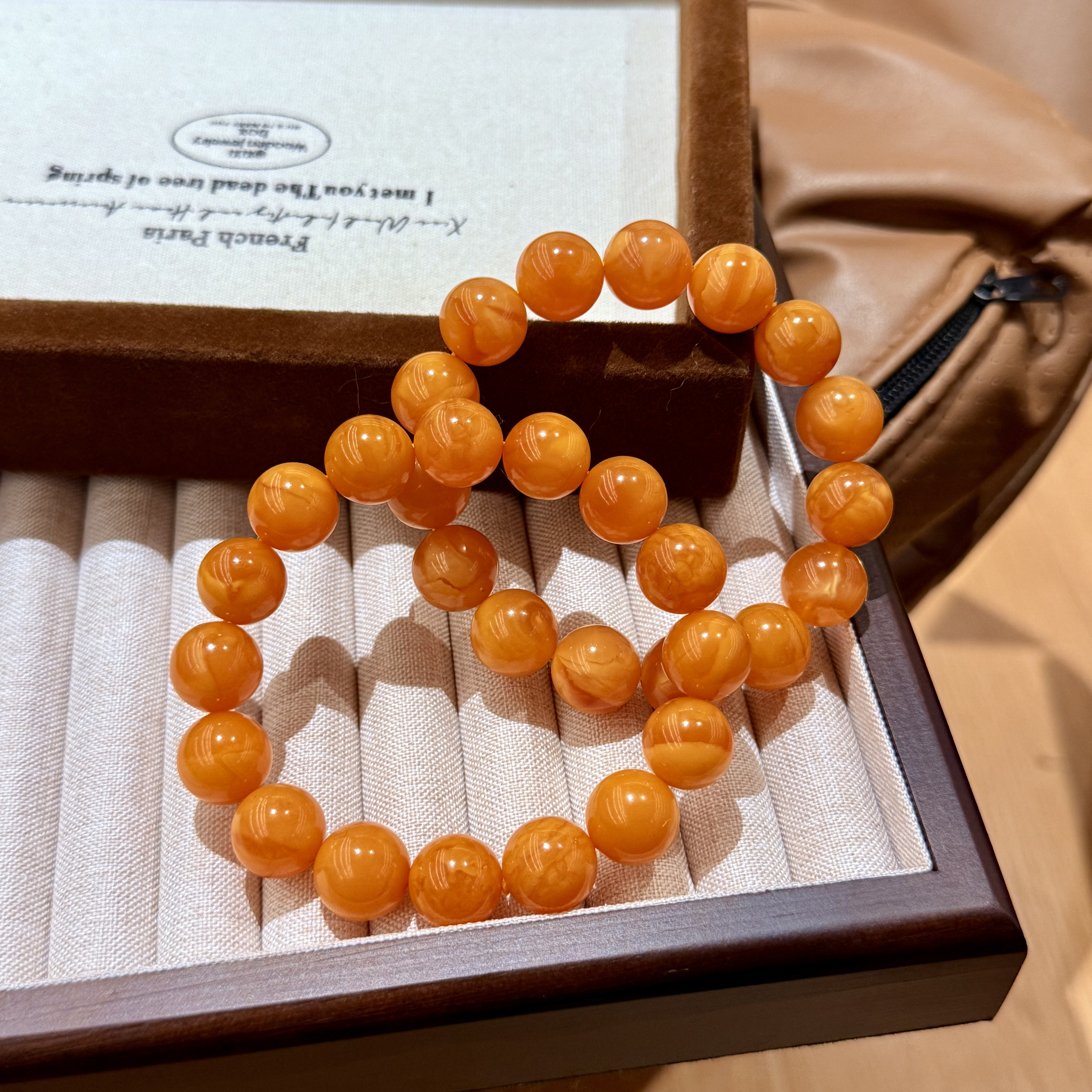 晶挖挖天然老花蜡妖花（满蜜满蜡）手串（1008）多样性发其一