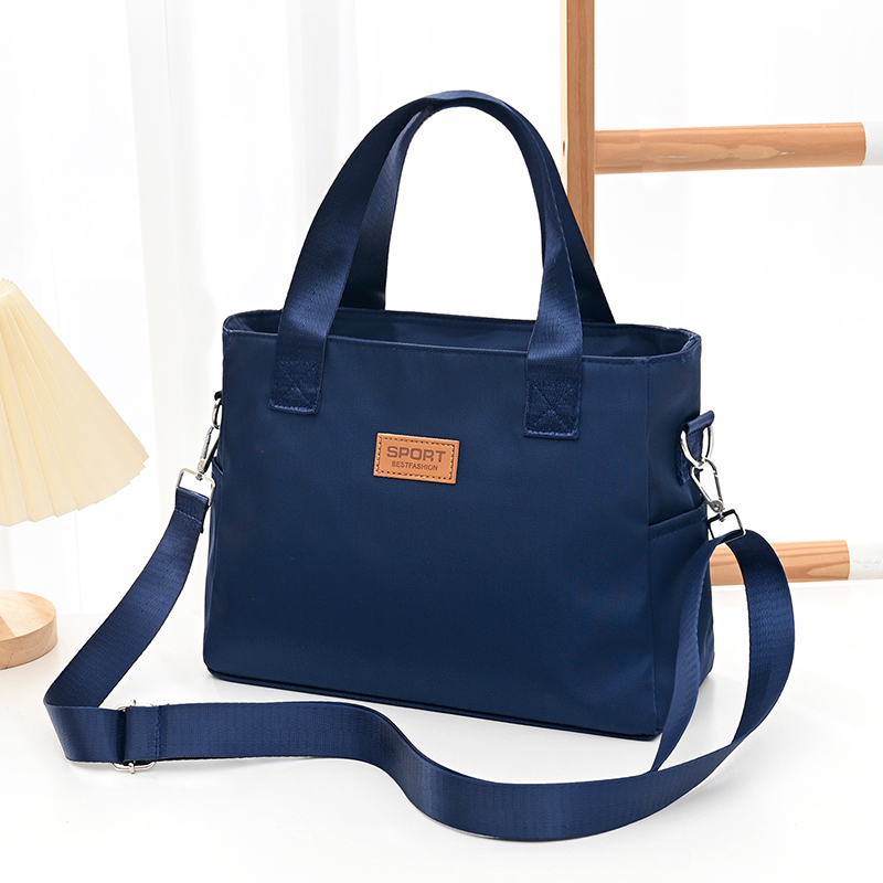 男士手提包A4文件公文包男女通用上班通勤休闲布包外出单肩斜挎包