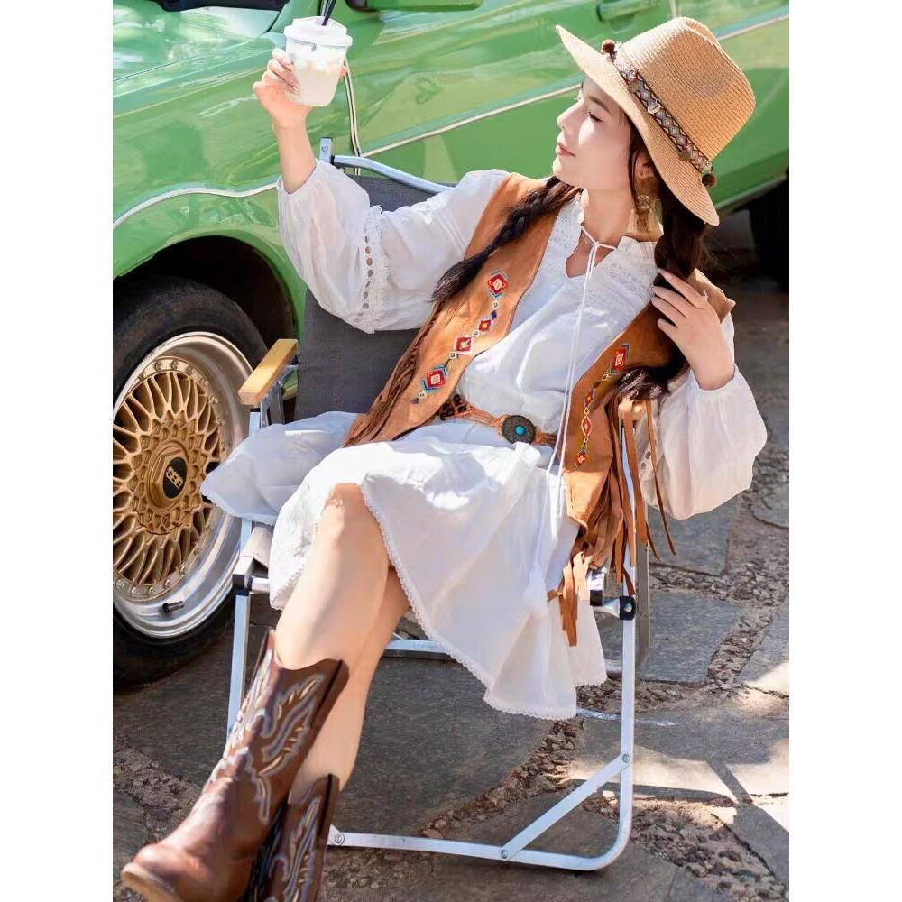 波西米亚刺绣流苏民族风马甲背心