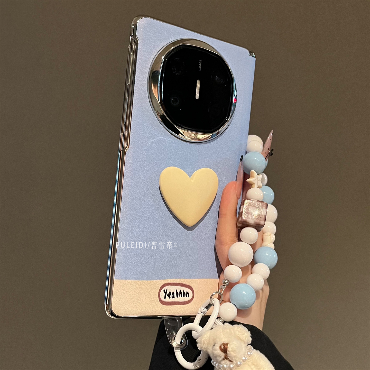 ins风撞色立体爱心适用华为MateX7典藏版折叠屏手机MateX6/X5/X3