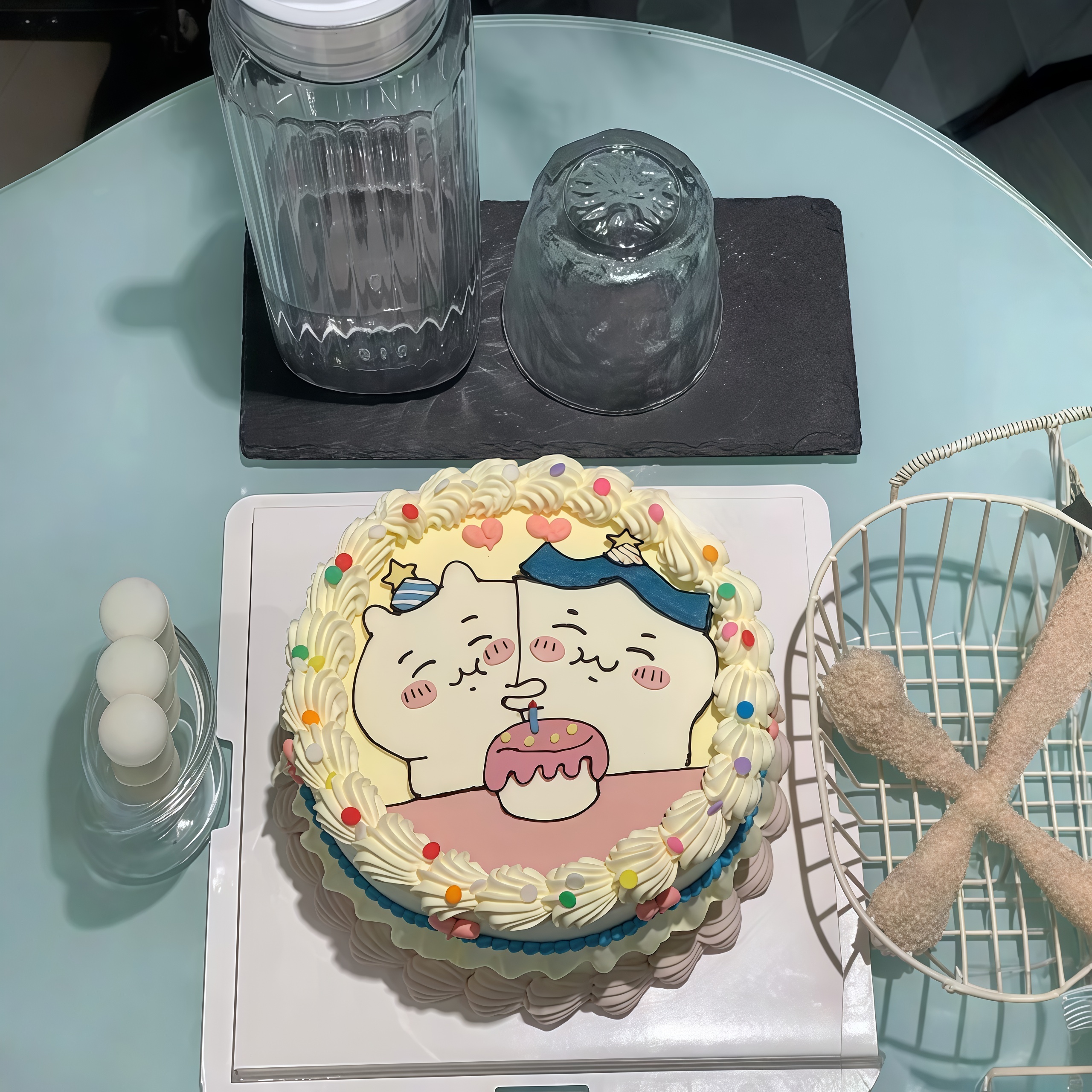 网红定制chiikawa蛋糕吉伊卡哇小八乌萨奇生日蛋糕全国同城配送