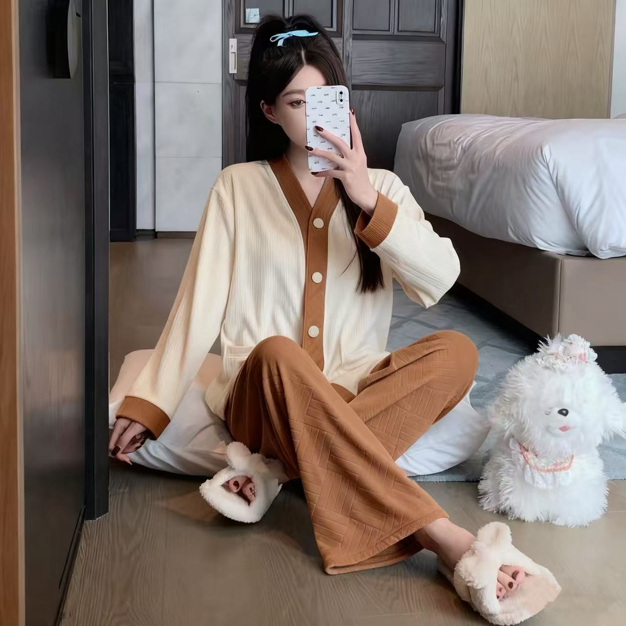 【榛子贝果】2025秋冬海岛绒睡衣女加厚保暖家居服