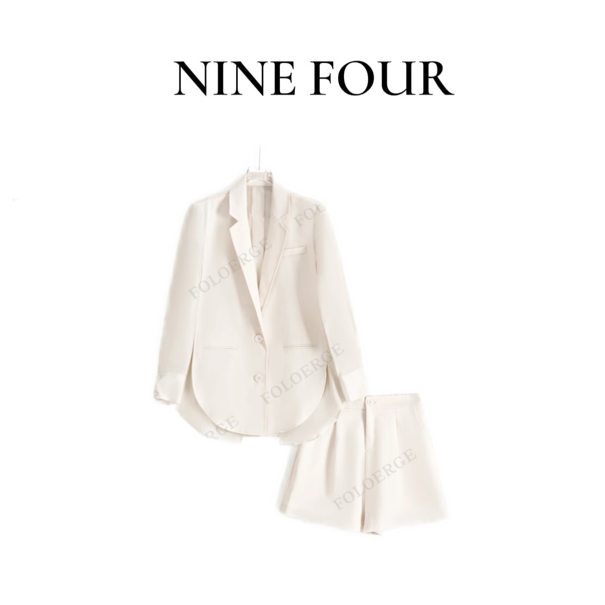 【AB面】兰精天丝薄西装套装女2025夏新款韩版宽松西装+短裤两件套