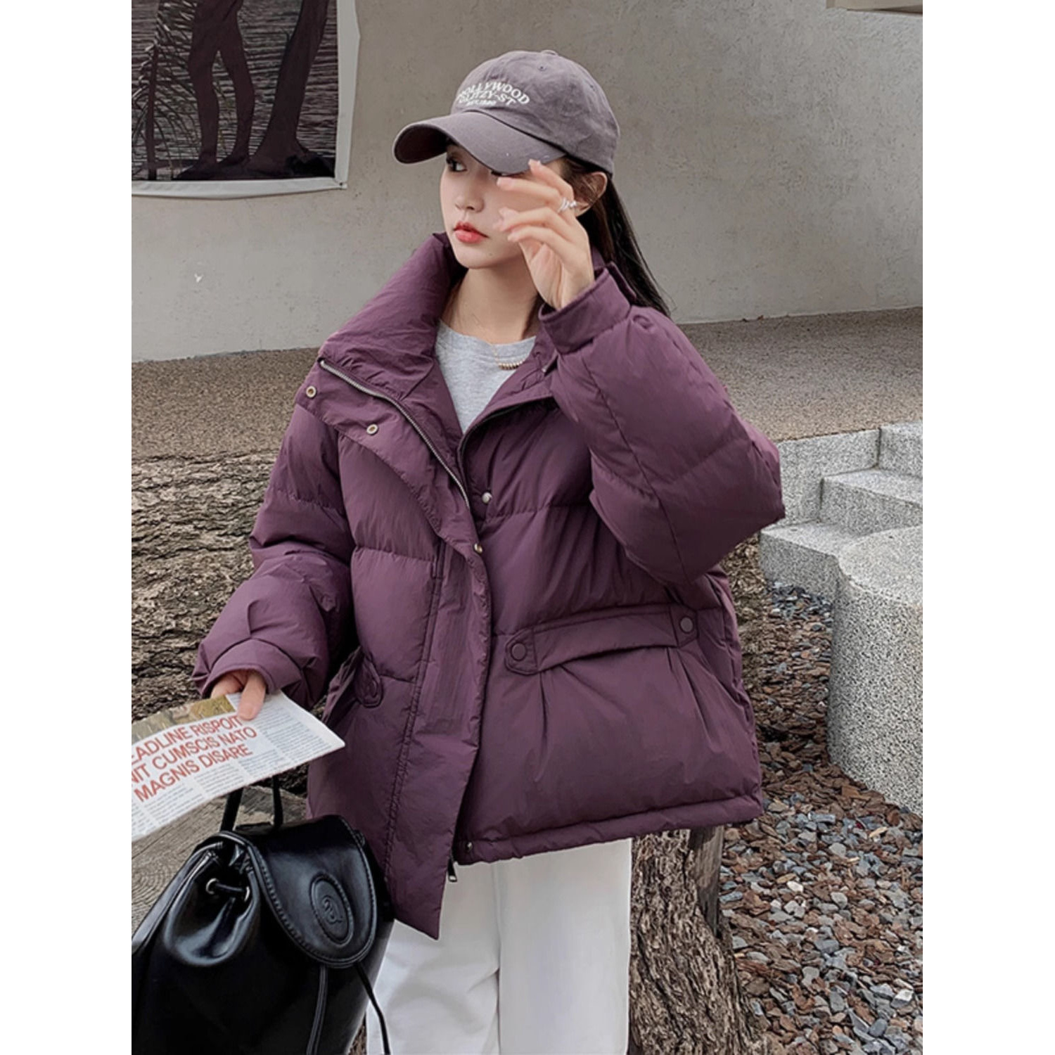 2025冬季加厚短款棉服外套女小个子新款小棉袄立领保暖面包服棉衣