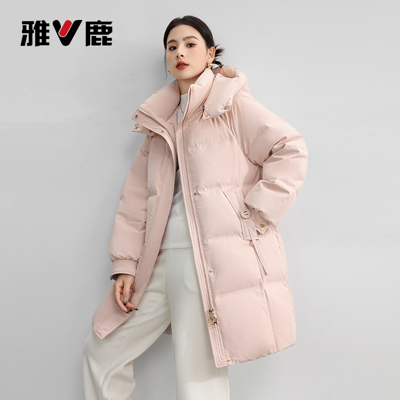 雅鹿羽绒服女款中长款羽绒服女冬季2025新款时尚洋气保暖冬季穿搭