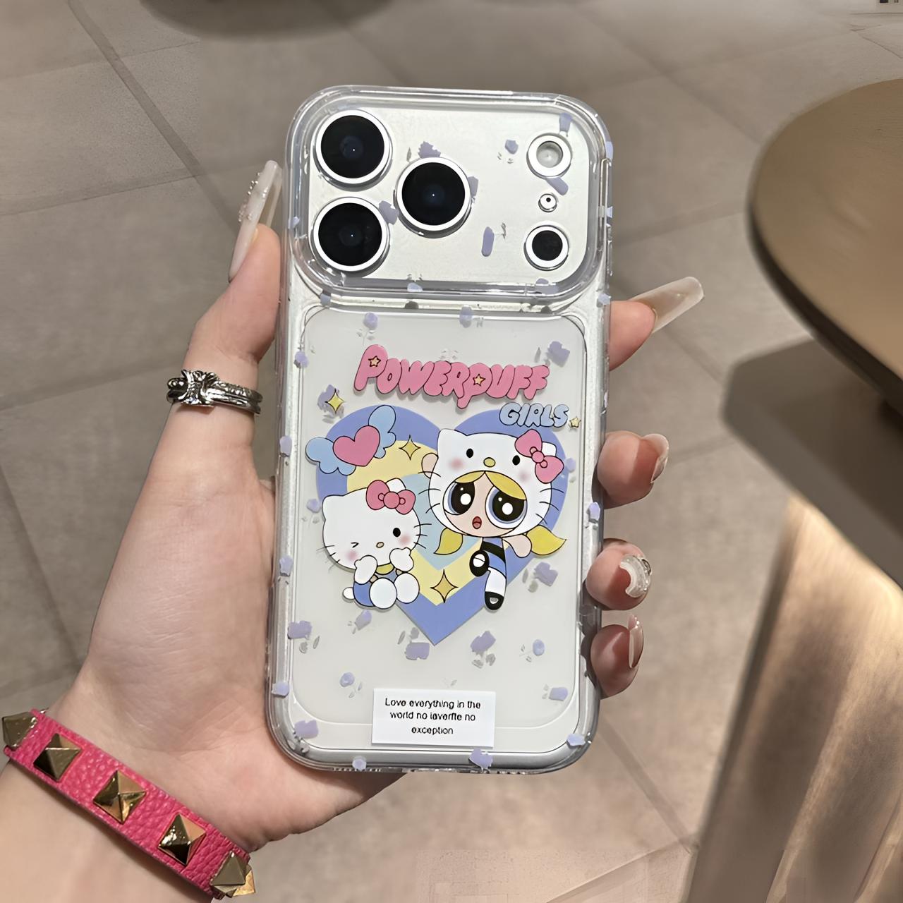 卡通飞天小女警三丽鸥适用苹果17promax手机壳16小米华为14防摔