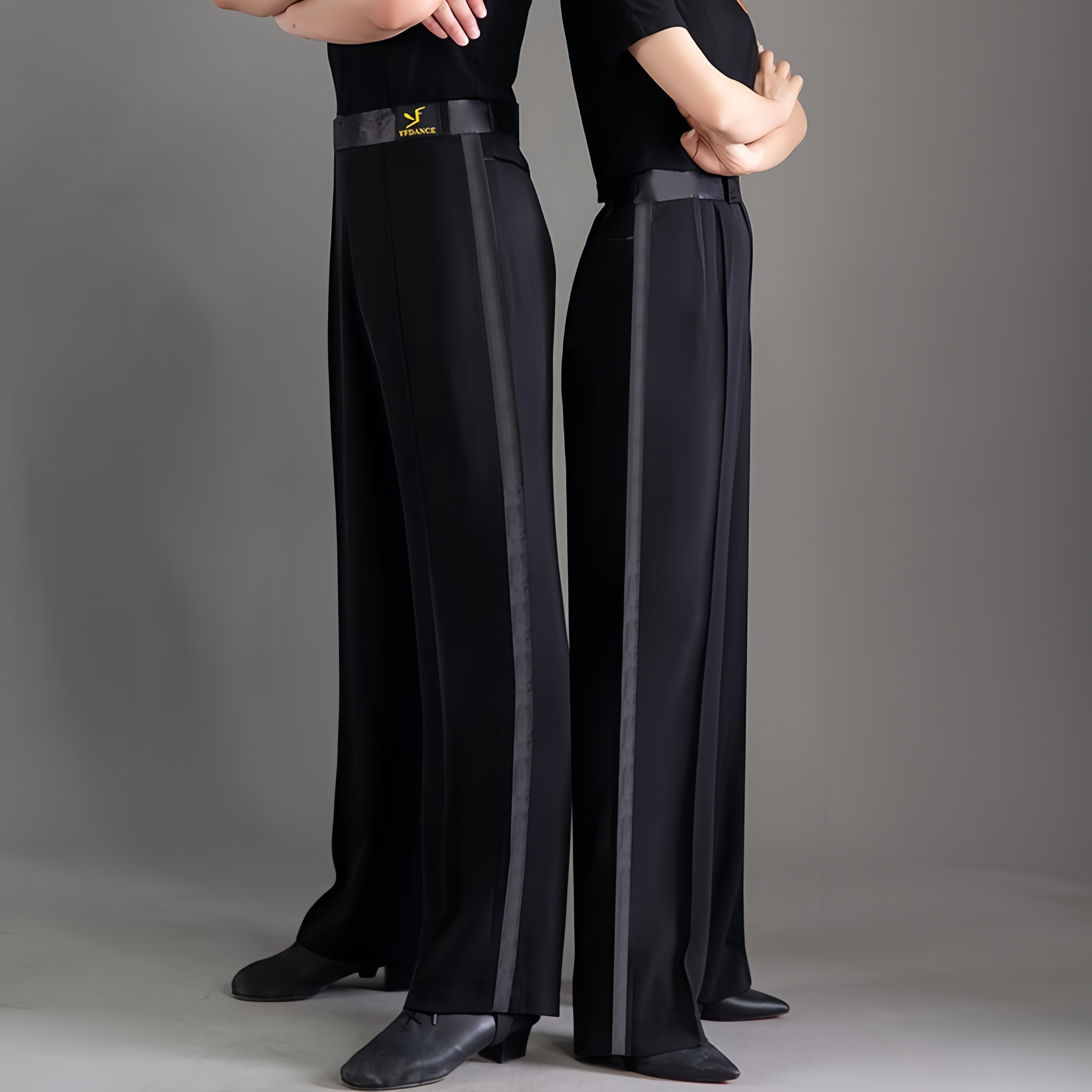 拉丁舞裤男女同款专业比赛舞蹈裤子交谊舞国标舞夏季练功表演服装