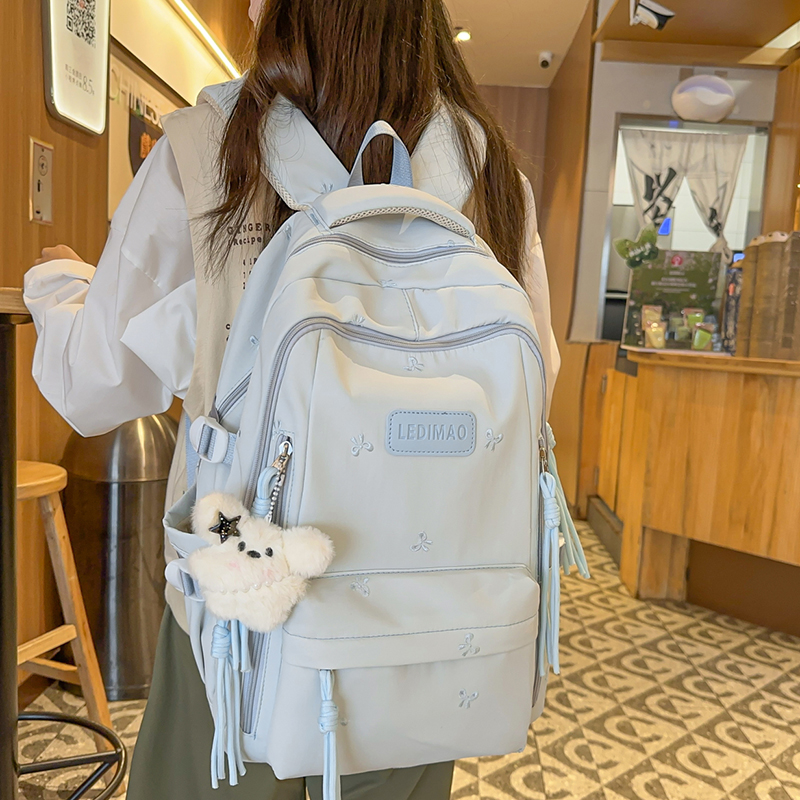 书包女生初中生韩版高中生小学生轻便减负背包高颜值ins风双肩包