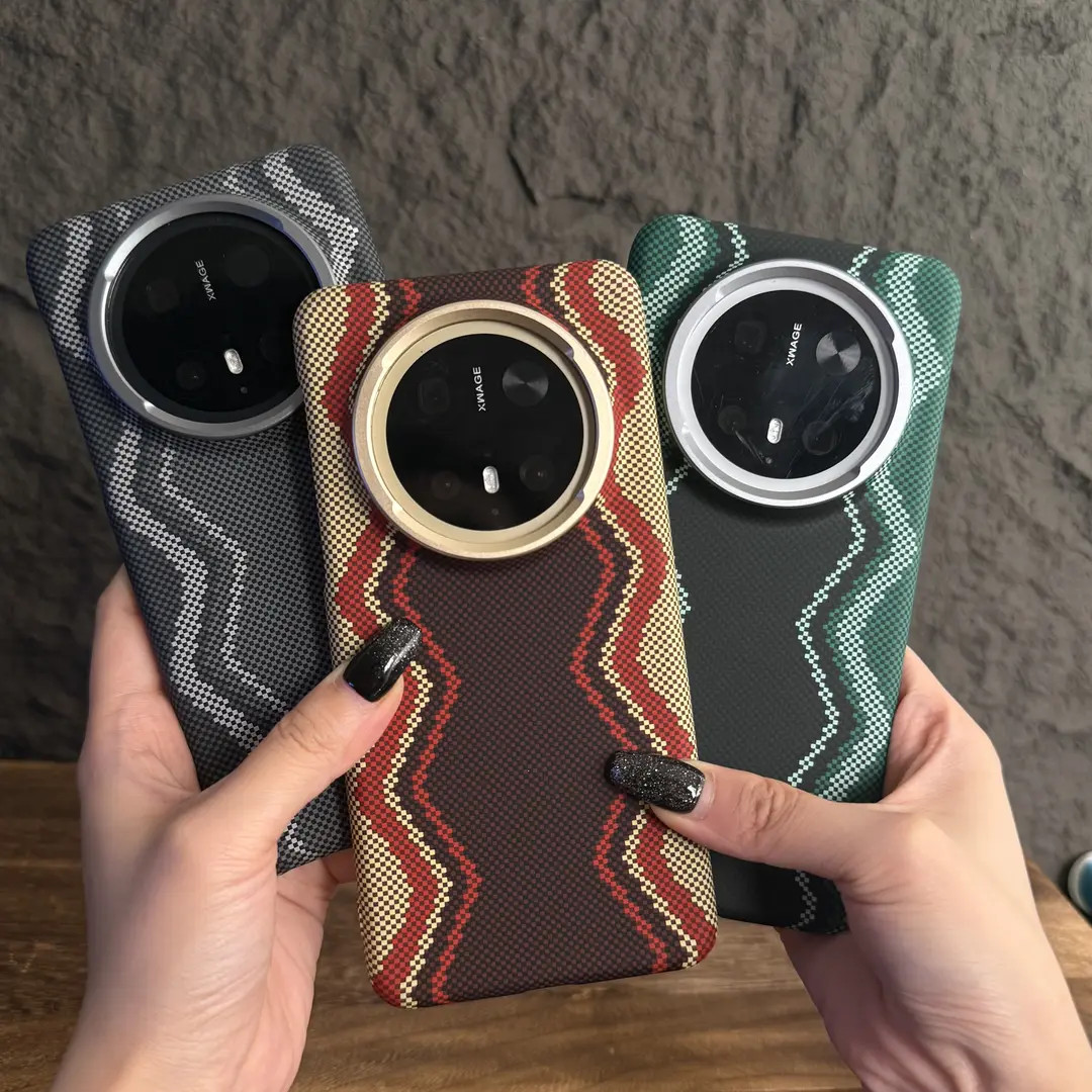 适用于华为Mate70手机壳赤蛇权杖新款iPhone16磁吸Pura80凯夫拉纹