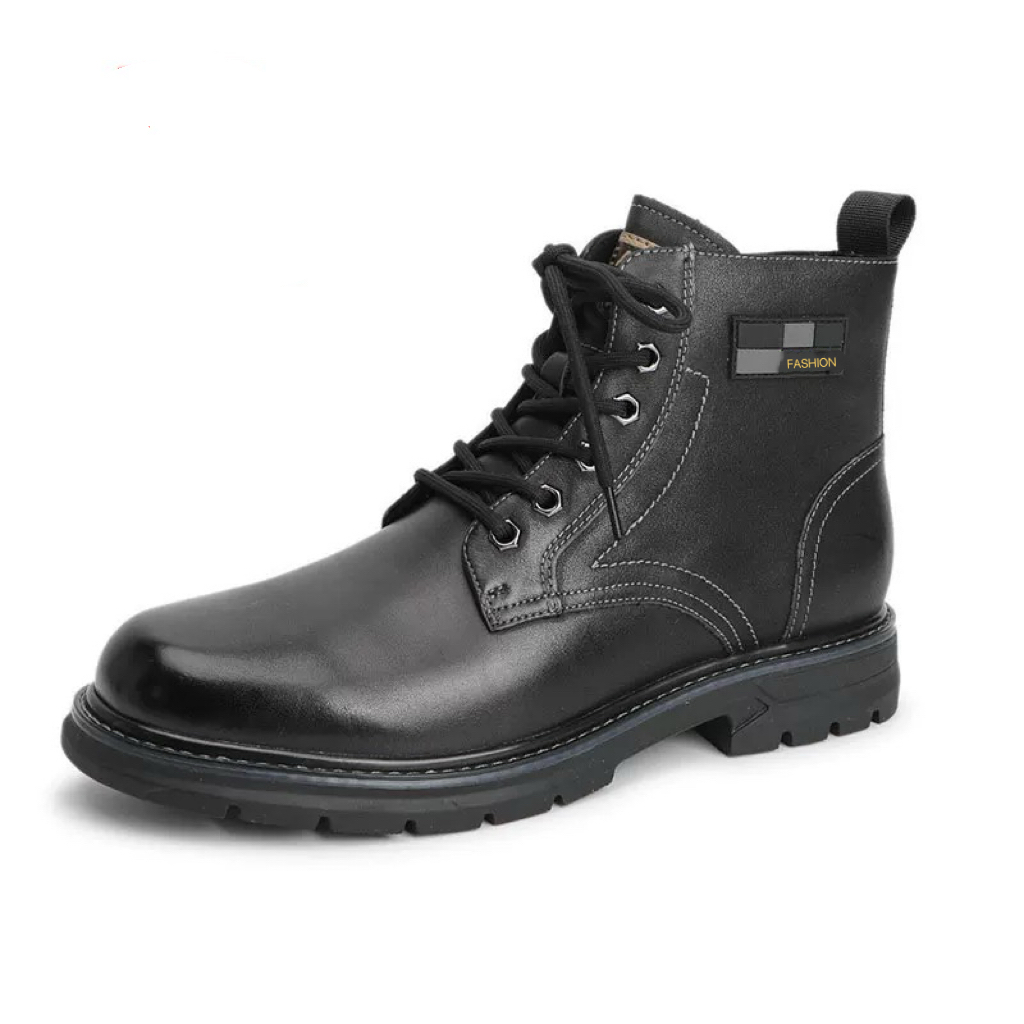 康奈官方正品/机车风工装靴拉链设计与复古质感的硬核碰撞37044