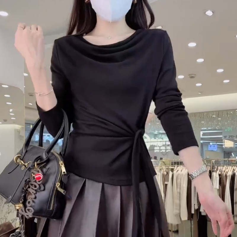 2025早秋新款时尚气质显瘦百搭长袖设计感T恤LK2505578