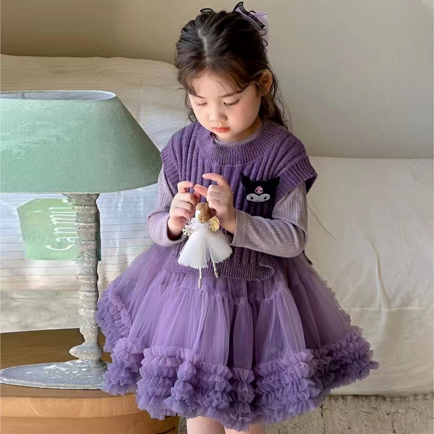 女童突突裙库洛米美乐蒂卡通套装新款洋气时尚有气质甜美两件套仙