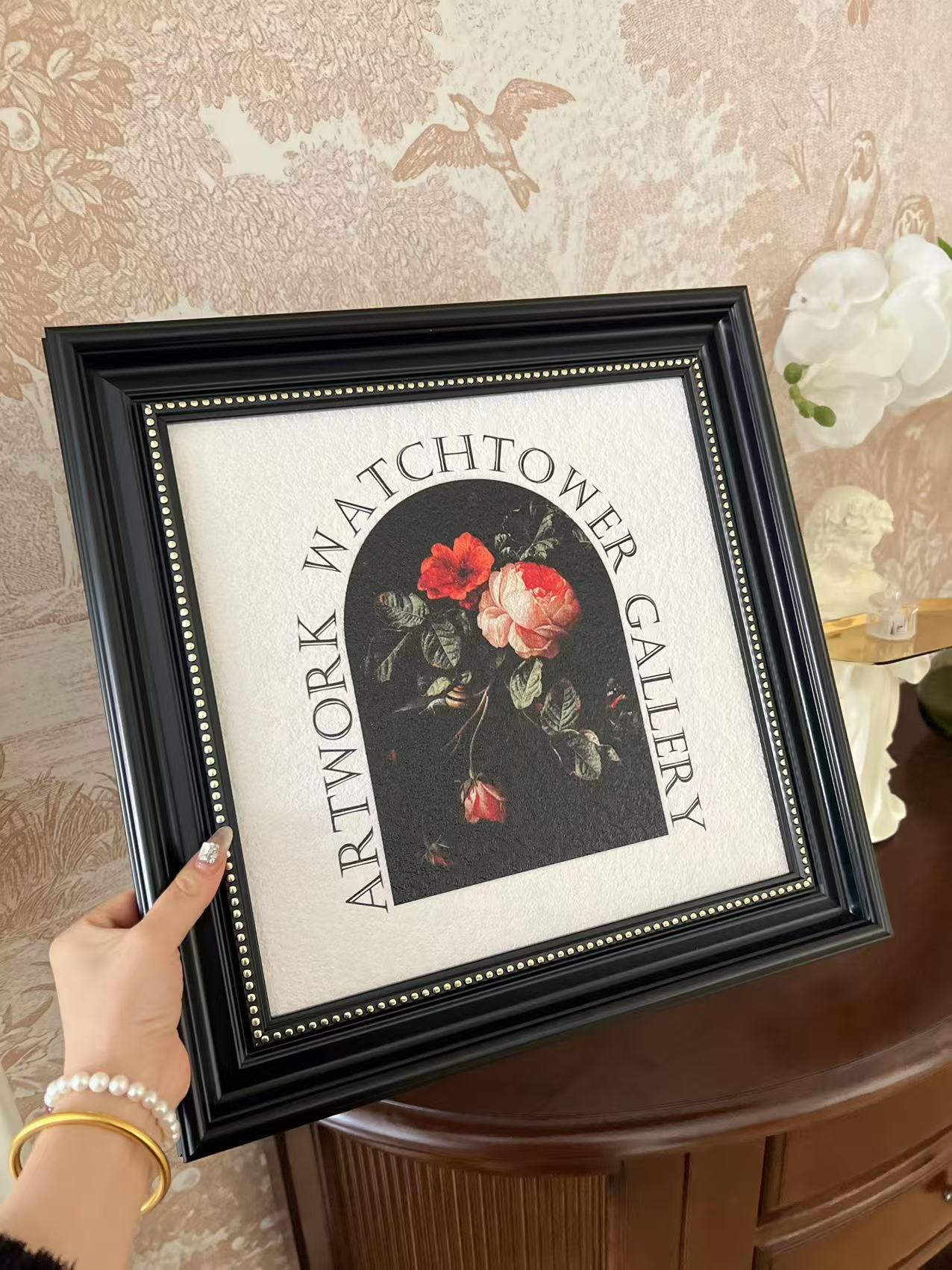 【优优专属】砂岩装饰画复古文艺高级感玄关餐厅卧室床头壁画玫瑰花