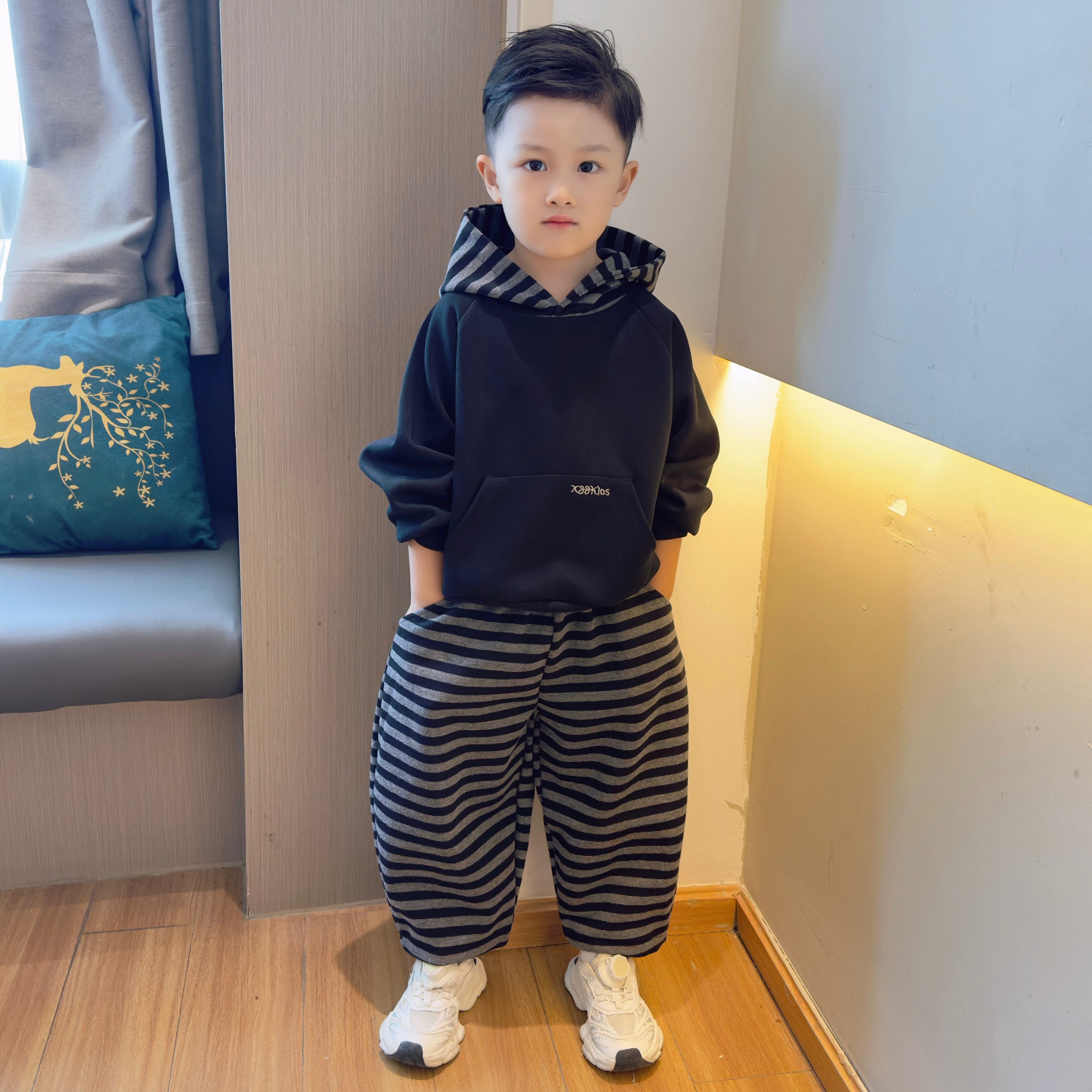 男童卫衣套装秋装2025新款酷帅儿童春秋款男孩运动洋气帅气潮时髦