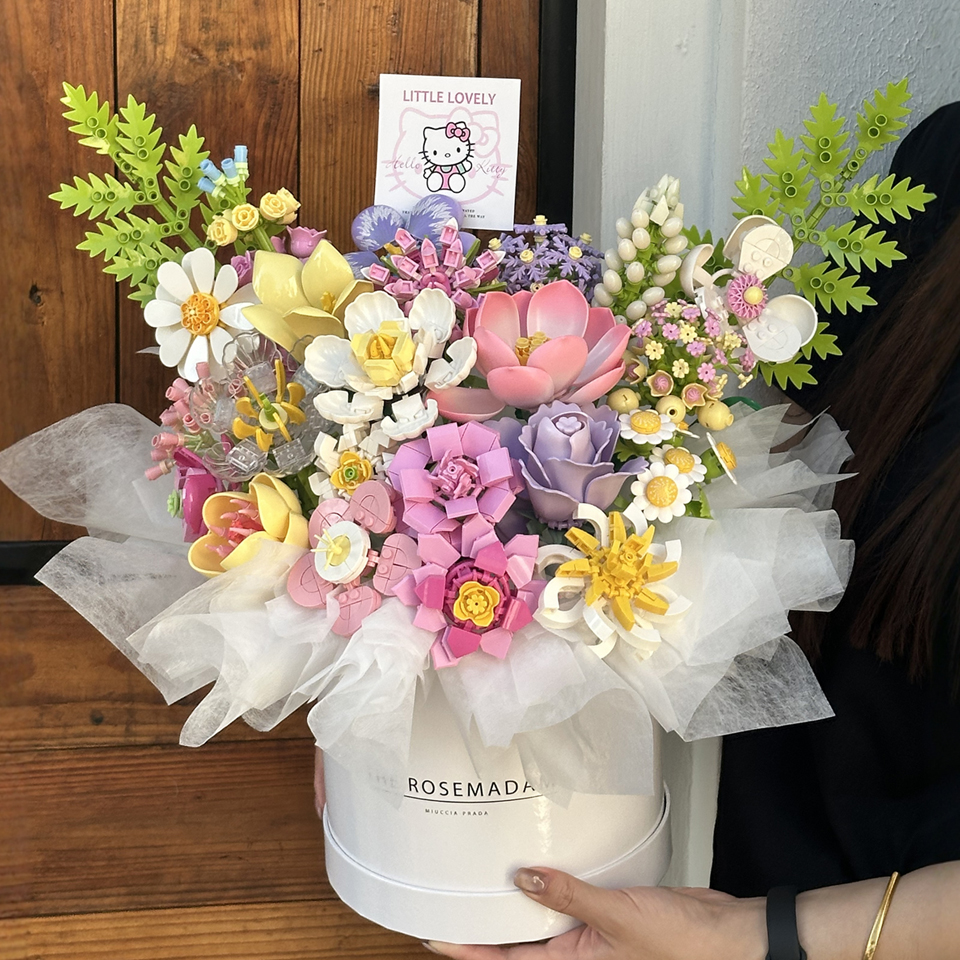 手工积木花束适合女生生日礼物闺蜜结婚送新人伴手礼圣诞2025新款