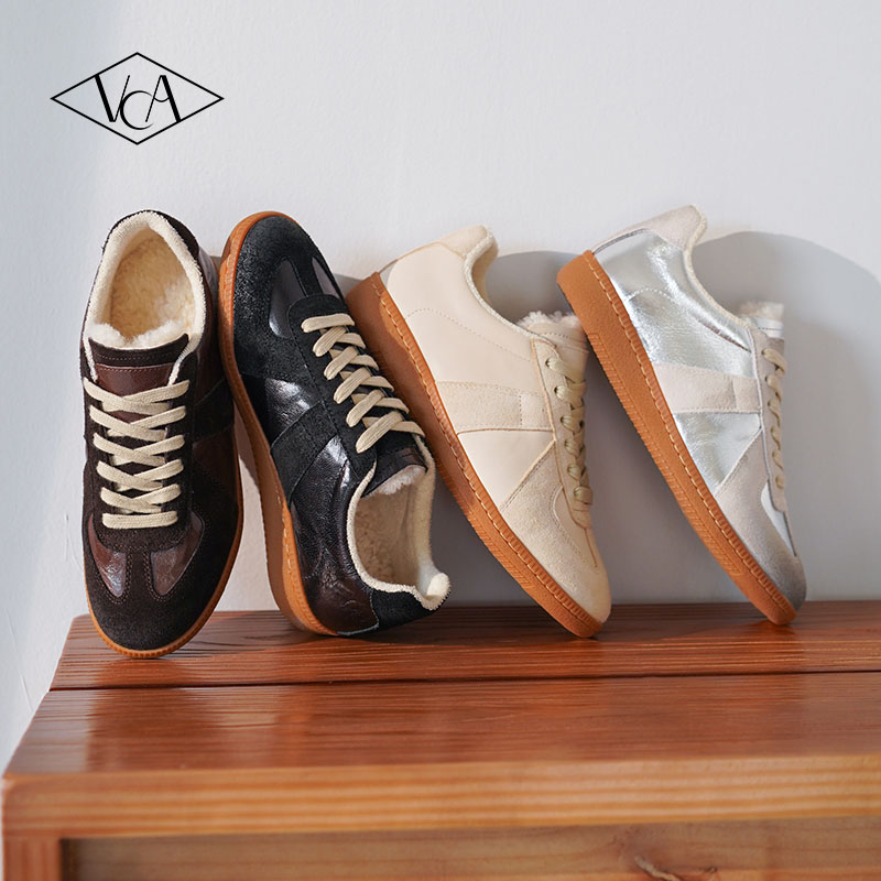 VCA 加绒款  女鞋德训鞋秋冬时尚百搭小众潮流潮鞋厚底低帮鞋子女
