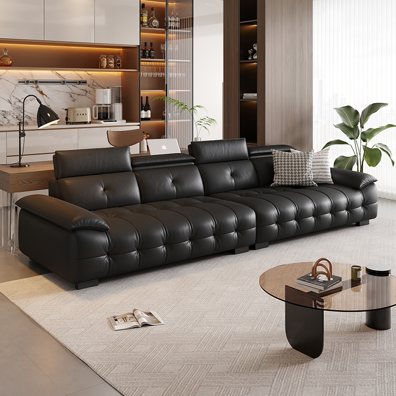 佛山源头工厂真皮沙发客厅简约现代小户型沙发家用小户型真皮沙发