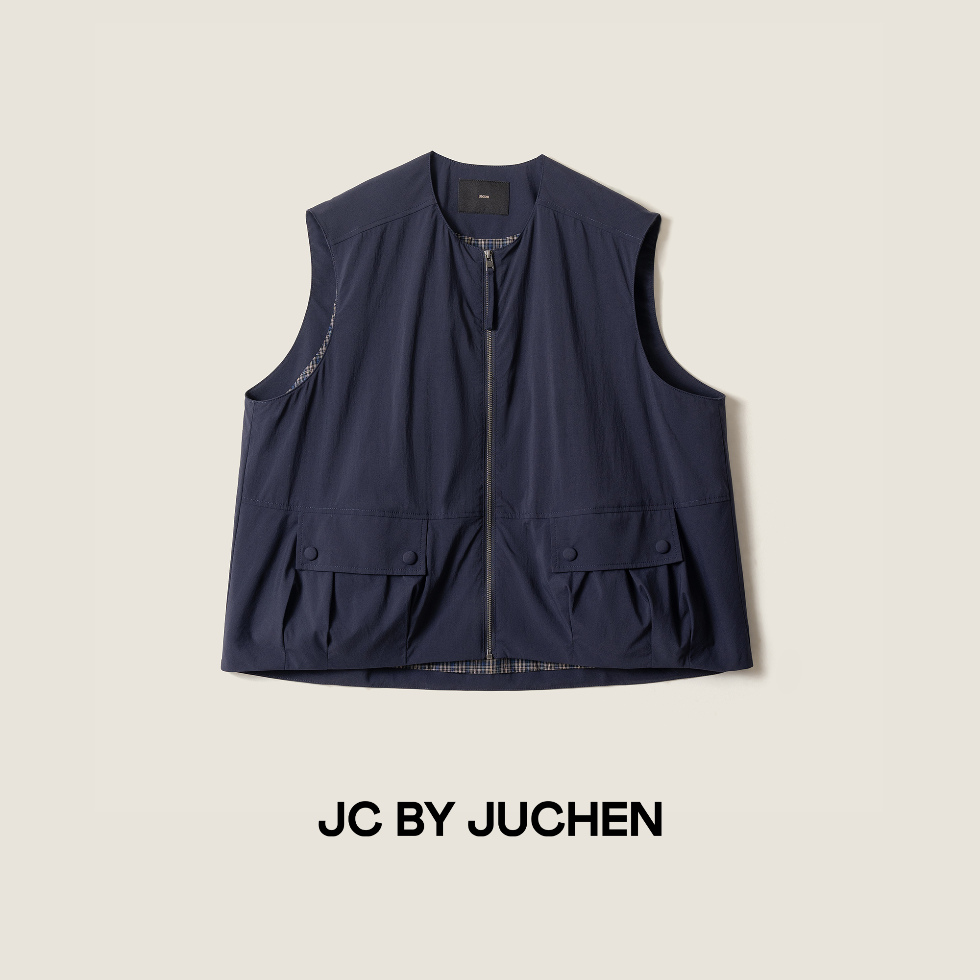 机能小兜兜户外日系花苞工装感宽松叠搭马甲上衣FW074884