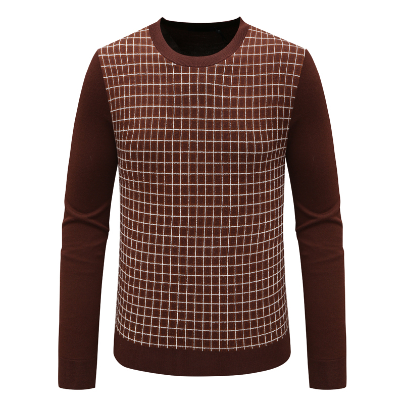 AB1564歌男式羊毛衫 商务休闲舒适有弹力套头圆领毛衣