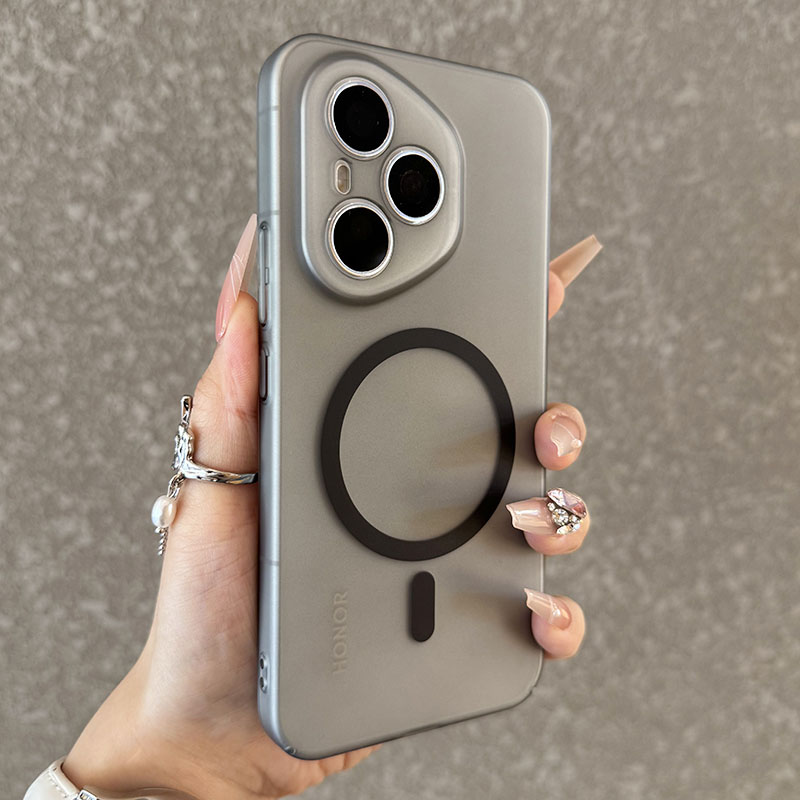 适用于荣耀400pro手机壳新款超薄磨砂300全包镜头透明磁吸magic7