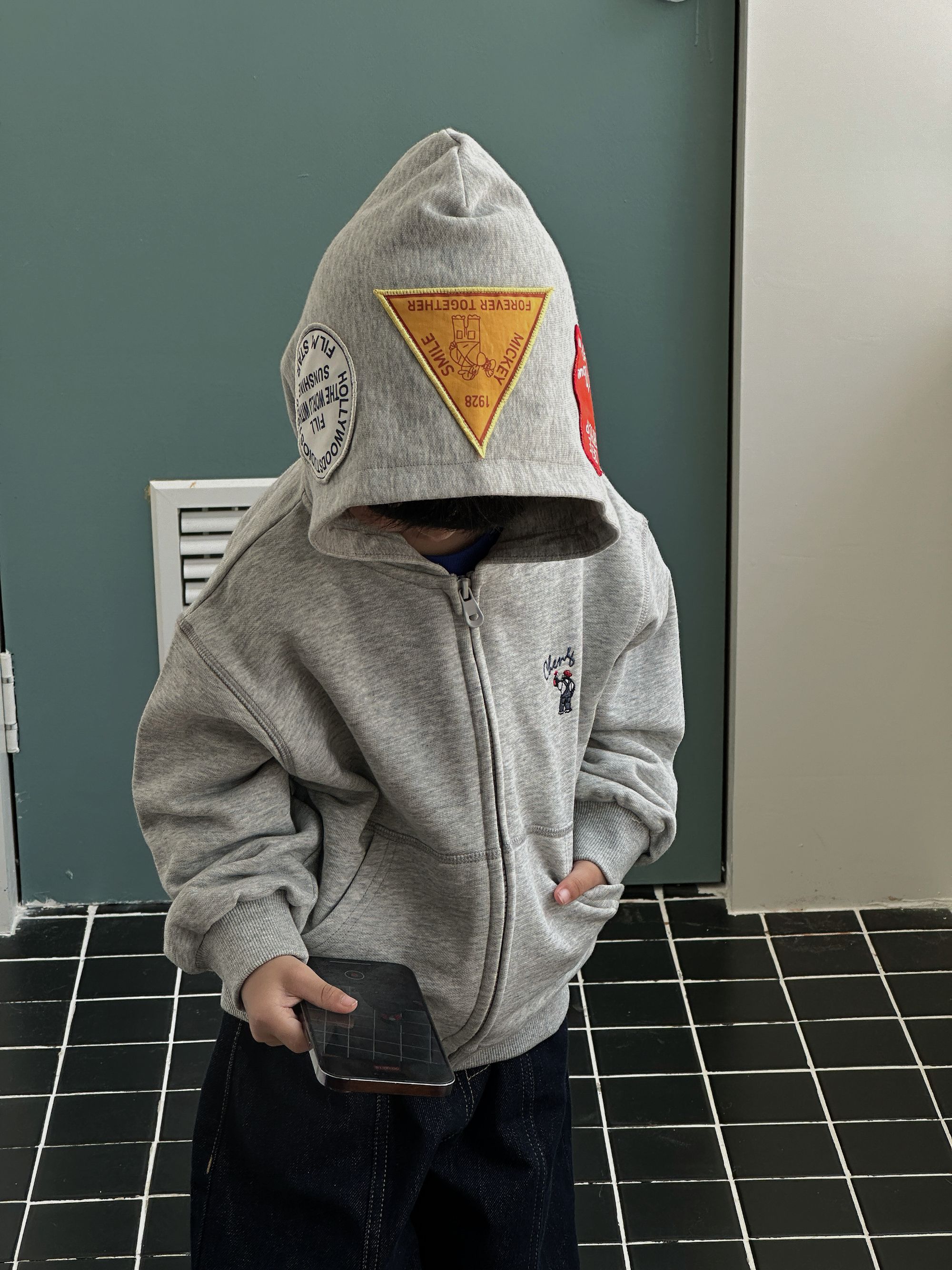 现货【日系连帽外套】男童秋季运动户外马吉卫衣连帽外套时尚CZ5Q22