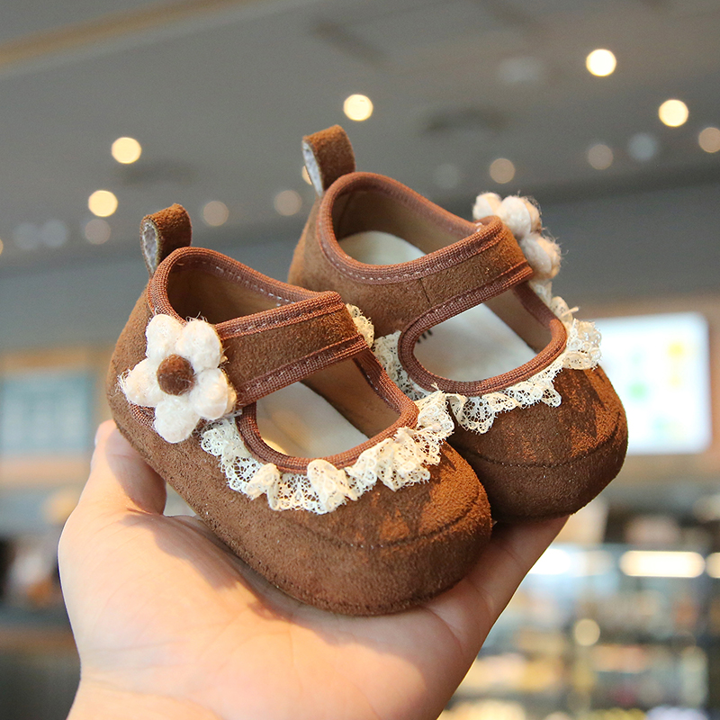 女宝宝秋季新款勃肯学步鞋0-2岁软底防掉防滑学步鞋