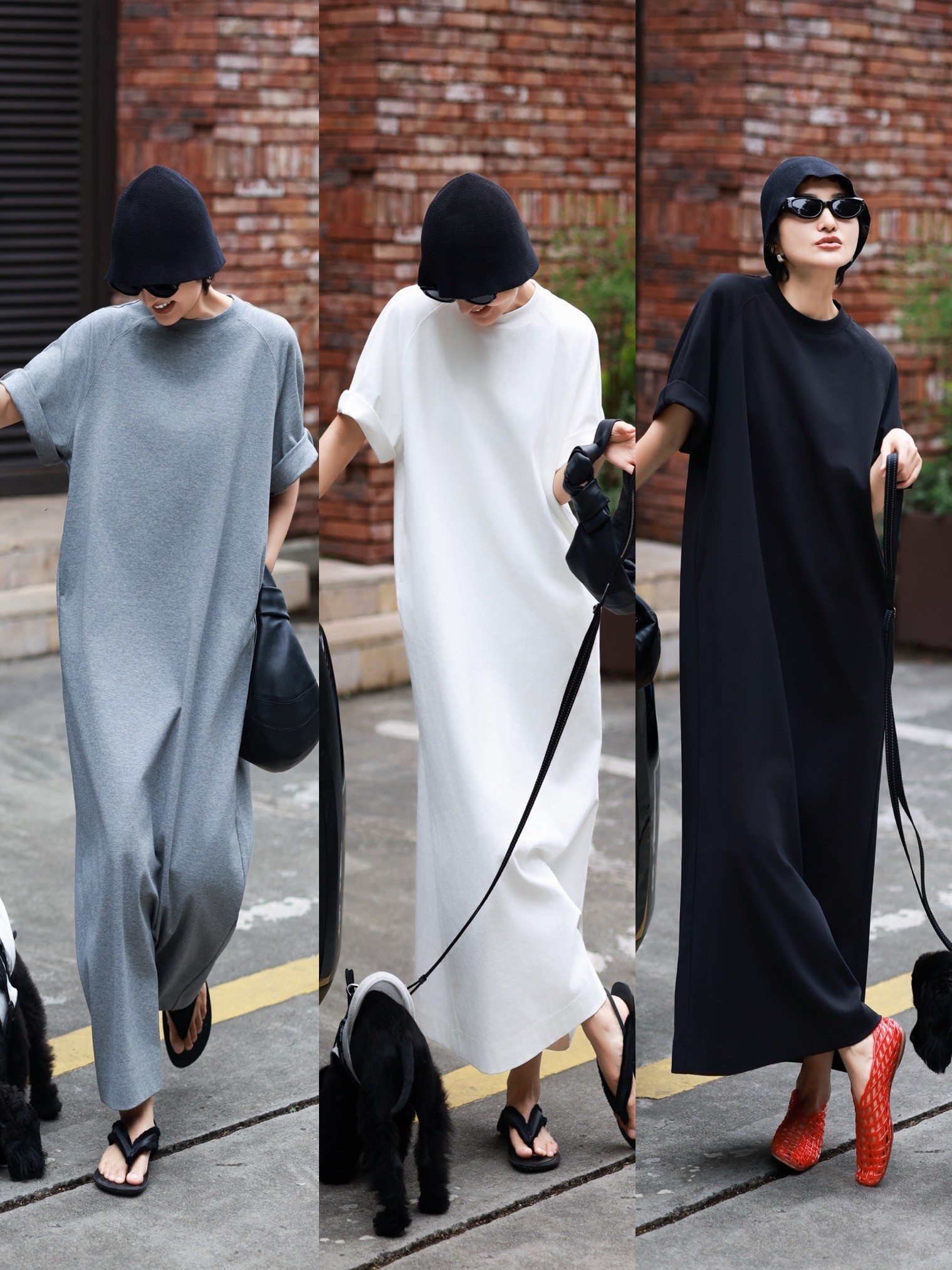 【懒人穿搭】秋季新款长款连衣裙遮肉大码秋冬宽松